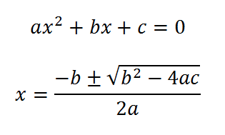 quadratic formula